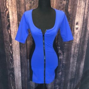 XXI zippered bodycon dress